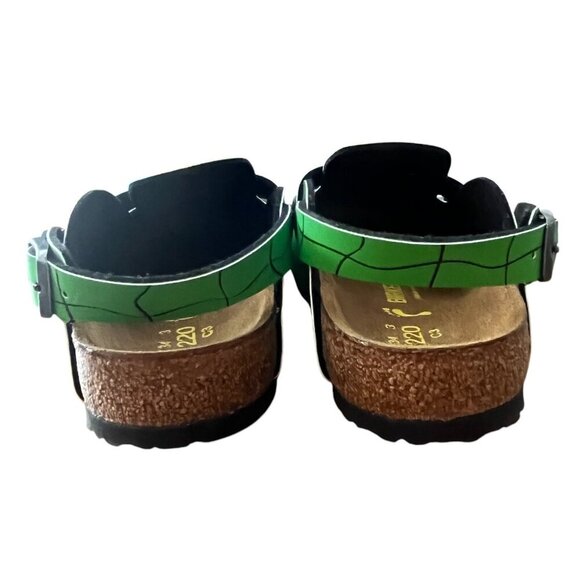 Birkenstock Green Monster Dinosaur Boston Mules Clogs Unisex Size EU 34/3-3.5 US - Picture 5 of 8